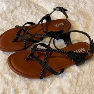 Black Mia sandals size 8